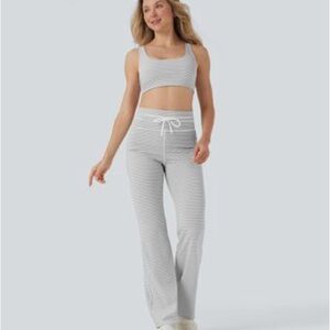 Halara Black and White Striped Lounge Pants Medium